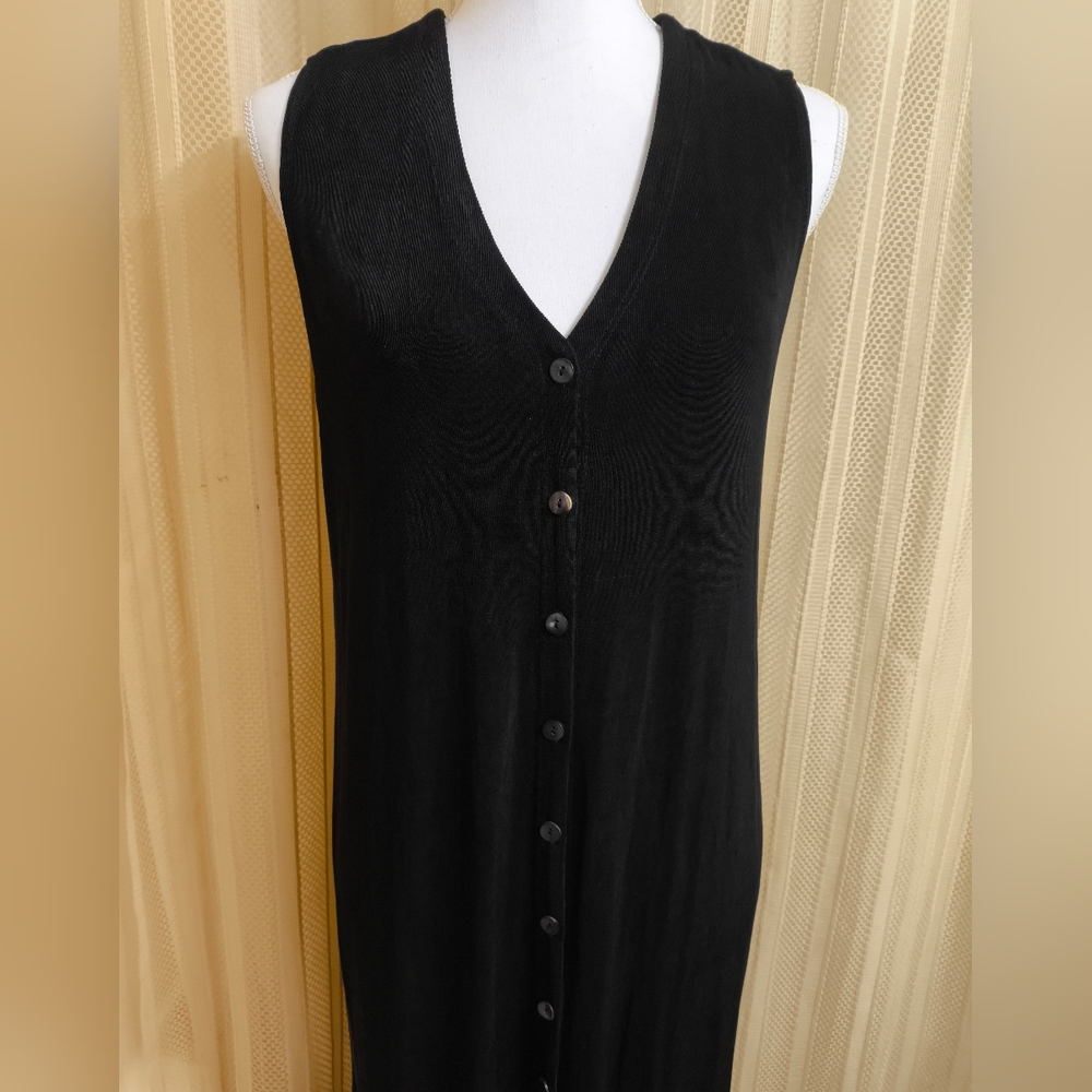 Chico's Long Black Sleeveless Dress 1 - Picture 3 of 7